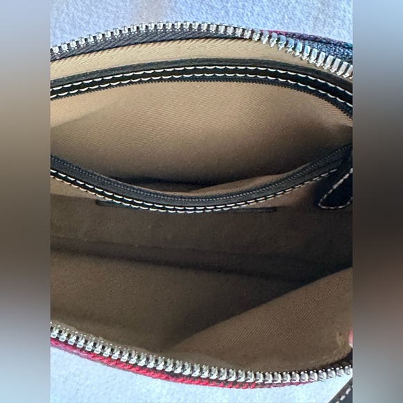 Coach Red Wool Plaid Handbag - Picture 5 of 5